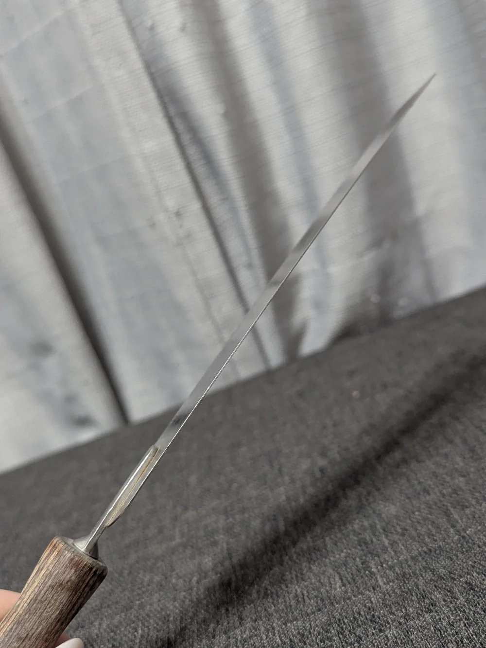 Vintage EKCO Stainless Steel Icing Spatula Wood Handle Made in USA 11.75 Inch